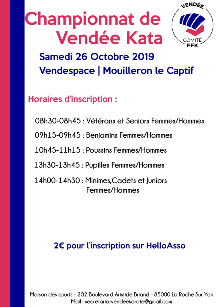 Programme Championnat Kata2019 Programme Championnat Kata2019