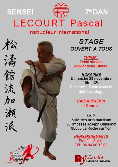 Stage sensei Lecourt 28 novembre 2021